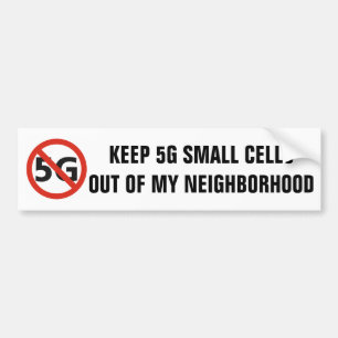 Coche 5G, no en mi pegatina para el parachoques de la