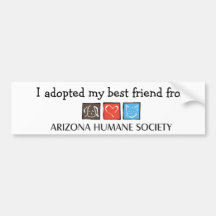 Adopté a mi pegatina para el parachoques del mejor