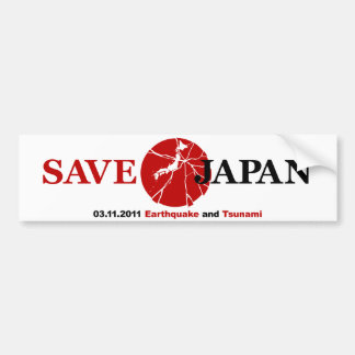 Coche Ahorre a la pegatina para el parachoques de Japón