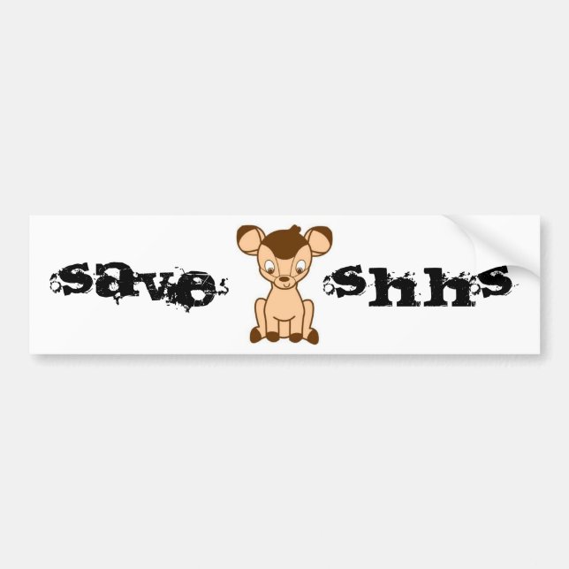 Coche Ahorre a la pegatina para el parachoques de SHHS (Frente)