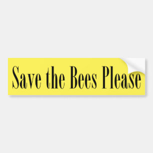Coche Ahorre las abejas satisfacen a la pegatina para el
