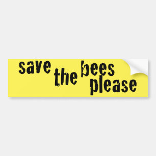 Coche Ahorre las abejas satisfacen a la pegatina para el