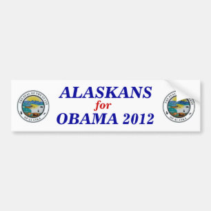 Coche Alaska para el pegatina 2012 de Obama