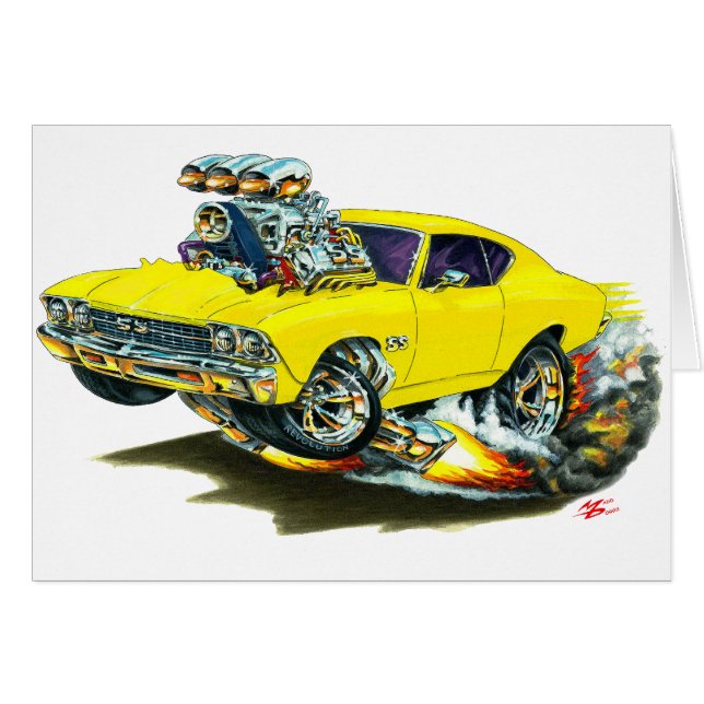 Coche amarillo 1968-69 de Chevelle (Anverso (Horizontal))