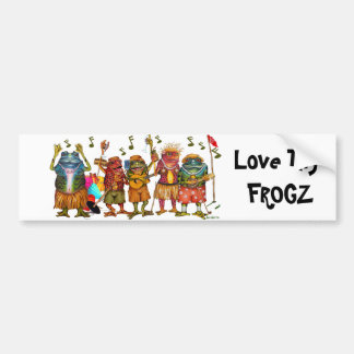 Coche Ame Thy Frogz - pegatina para el parachoques