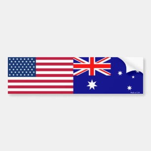 Coche Americano y australiano señala a la pegatina para