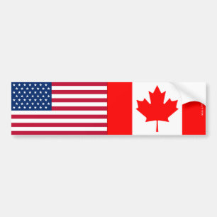 Coche Americano y canadiense señala a la pegatina para