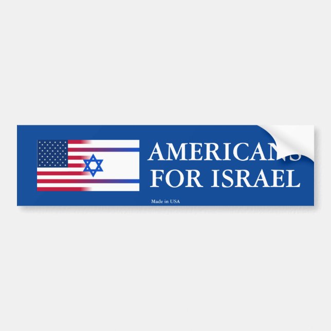Coche Americanos de Favorable-Israel para la pegatina (Frente)