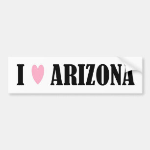COCHE AMO A LA PEGATINA PARA EL PARACHOQUES DE ARIZONA