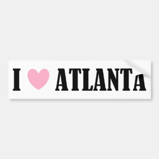 Coche Amo a la pegatina para el parachoques de Atlanta