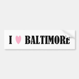 Coche Amo a la pegatina para el parachoques de Baltimore