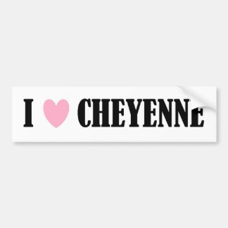 COCHE AMO A LA PEGATINA PARA EL PARACHOQUES DE CHEYENNE