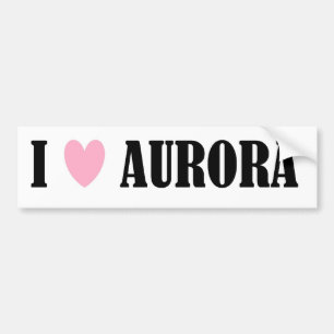 COCHE AMO A LA PEGATINA PARA EL PARACHOQUES DE LA AURORA