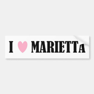 COCHE AMO A LA PEGATINA PARA EL PARACHOQUES DE MARIETTA
