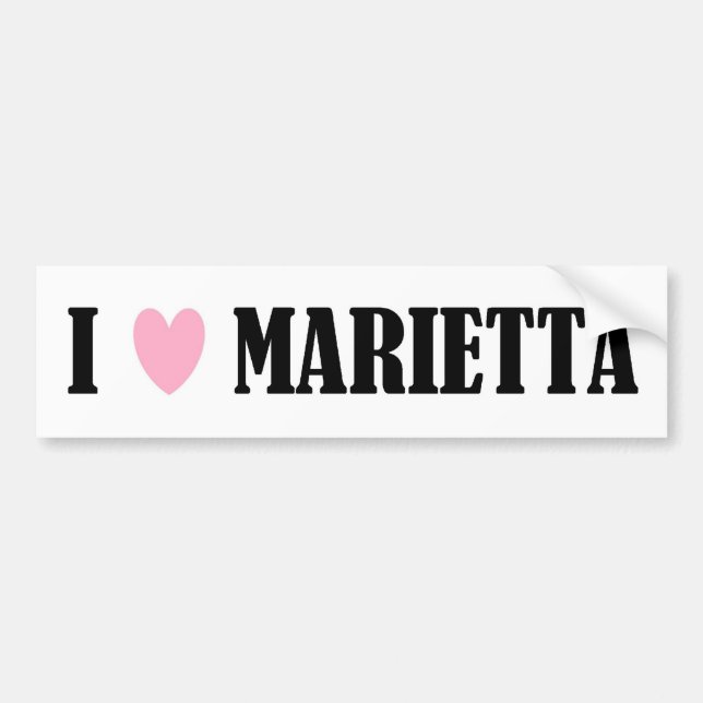 COCHE AMO A LA PEGATINA PARA EL PARACHOQUES DE MARIETTA (Frente)