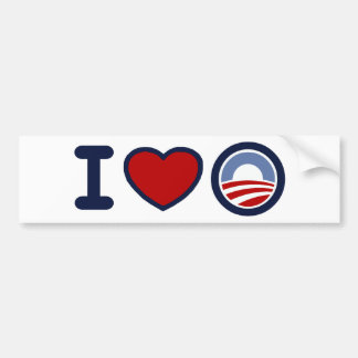 Coche Amo a la pegatina para el parachoques de Obama