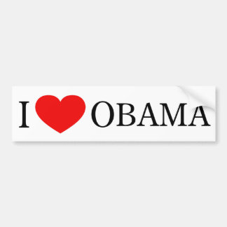 Coche Amo a la pegatina para el parachoques de Obama