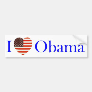 Coche Amo a la pegatina para el parachoques de Obama