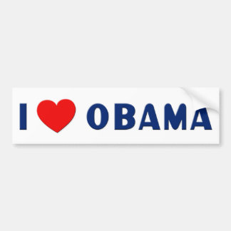 Coche Amo a la pegatina para el parachoques de Obama