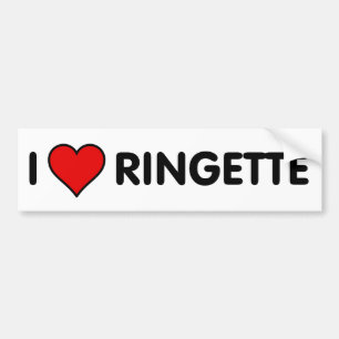 Coche Amo a la pegatina para el parachoques de Ringette