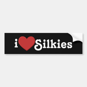 Coche Amo a la pegatina para el parachoques de Silkies