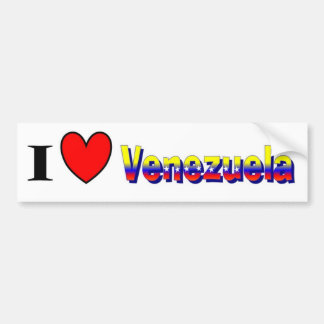 Coche Amo a la pegatina para el parachoques de Venezuela