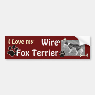 Coche Amo a mi pegatina para el parachoques del fox