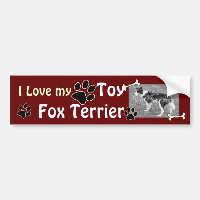 Coche Amo a mi pegatina para el parachoques del fox (Frente)