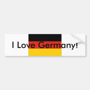 Coche ¡Amo Alemania! pegatina para el parachoques