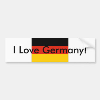 Coche ¡Amo Alemania! pegatina para el parachoques