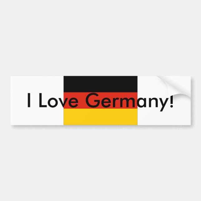 Coche ¡Amo Alemania! pegatina para el parachoques (Frente)