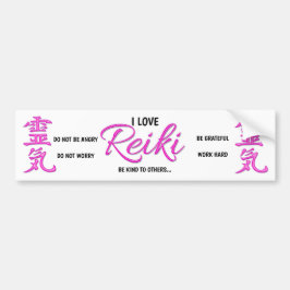 Coche Amo Reiki - Pegatina para parachoques de autos