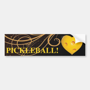 Coche ¡Amor Pickleball! Pegatina para el parachoques de