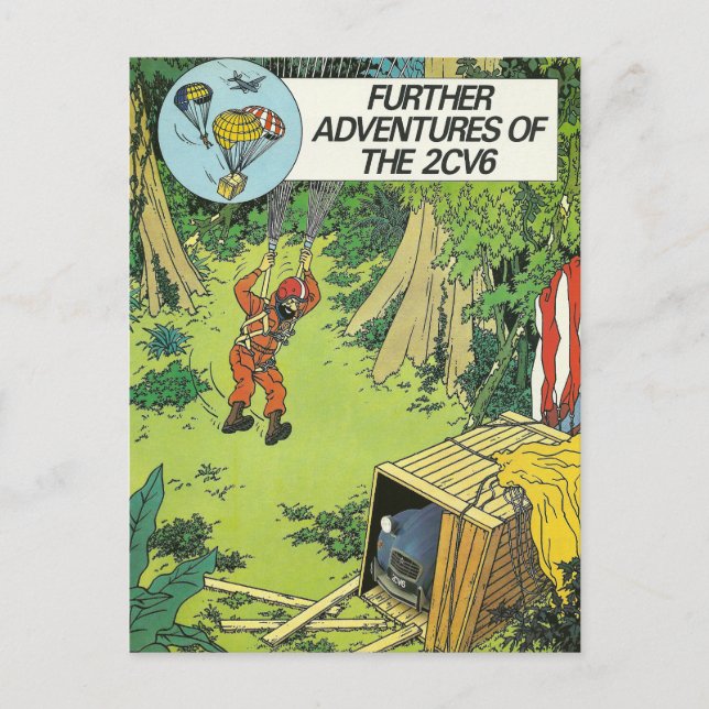 Coche antiguo Tarjeta postal | Citroen 2cv | Franc (Anverso)