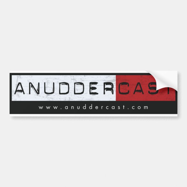 Coche AnudderCast: La pegatina para el parachoques (Frente)