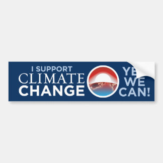 Coche Apoyo clima Cambio-Obama-como pegatina para el