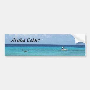Coche ¡Aruba!  Pegatina para el parachoques del Caribe