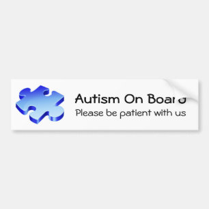 Coche Autismo a bordo pegatina para el parachoques
