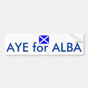 Coche Aye para el pegatina escocés Alba de la bandera d
