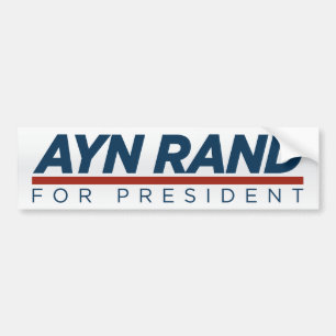 Coche Ayn Rand para el presidente pegatina para el