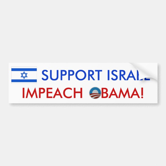 Coche ¡Ayuda Israel! ¡Acuse a Obama! pegatina para el (Frente)