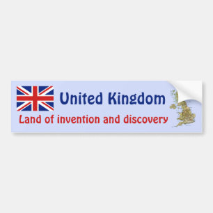Coche Bandera BRITÁNICA + Pegatina para el parachoques