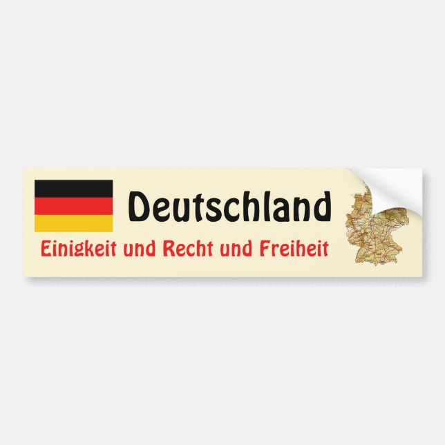 Coche Bandera de Alemania + Pegatina para el parachoques (Frente)