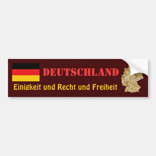 Coche Bandera de Alemania + Pegatina para el parachoques (Frente)