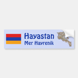 Coche Bandera de Armenia y pegatina para el parachoques