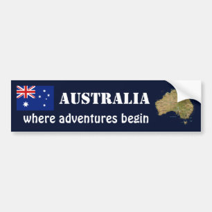 Coche Bandera de Australia + Pegatina para el