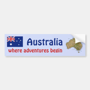 Coche Bandera de Australia + Pegatina para el