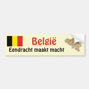 Coche Bandera de Bélgica y pegatina para el parachoques