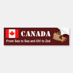 Coche Bandera de Canadá + Pegatina para el parachoques