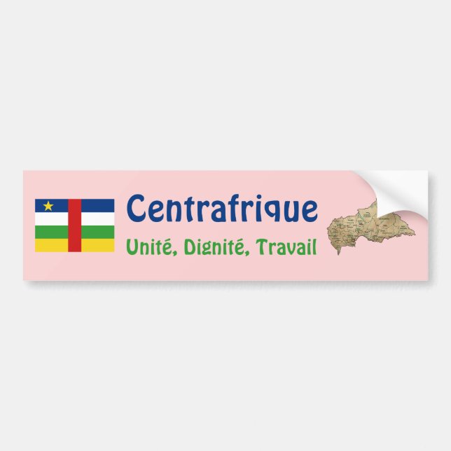 Coche Bandera de Centrafrique + Pegatina para el (Frente)